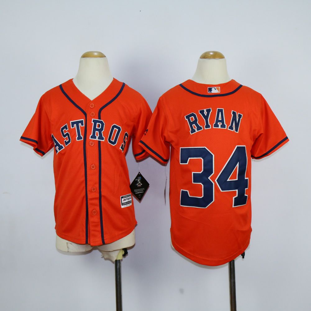 Youth Houston Astros 34 Ryan Oragne MLB Jerseys